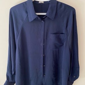 TWO Wilfred Silk-Like Relaxed Button Up Shirts